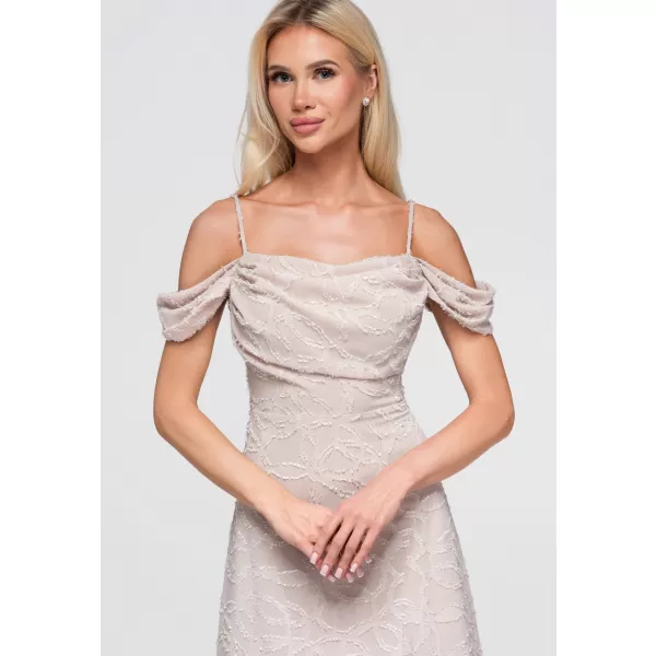  Dámské šaty LARICA LA-OM-DLR388 BEIGE 