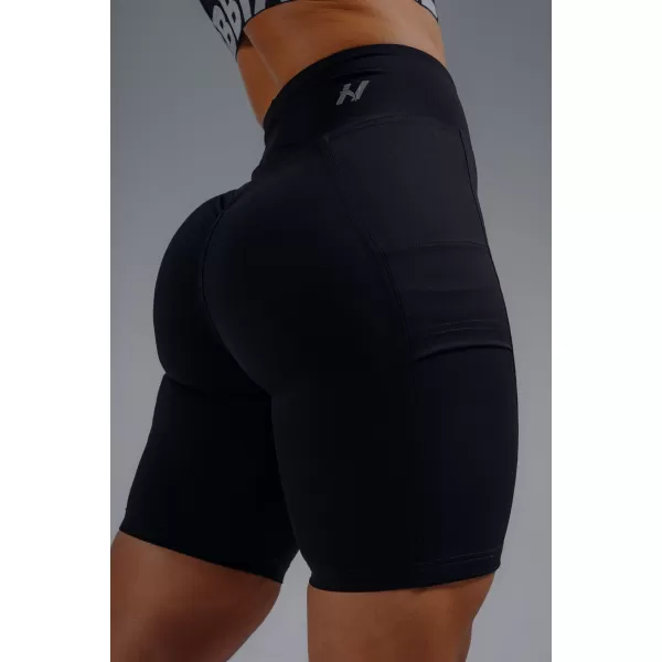  High-waist šortky s kapsami NEBBIA PRIMAL 858 BLACK 