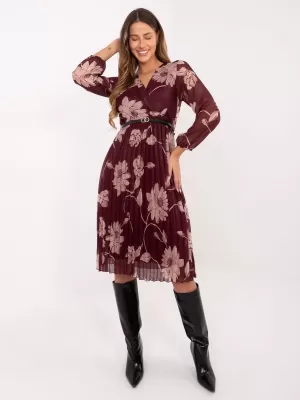 Dámské šaty ITALY MODA IT-SK-10536.18P BURGUNDY