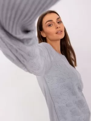 Dámský svetr WOOL FASHION ITALIA AT-SW-2231A.00P GRAY