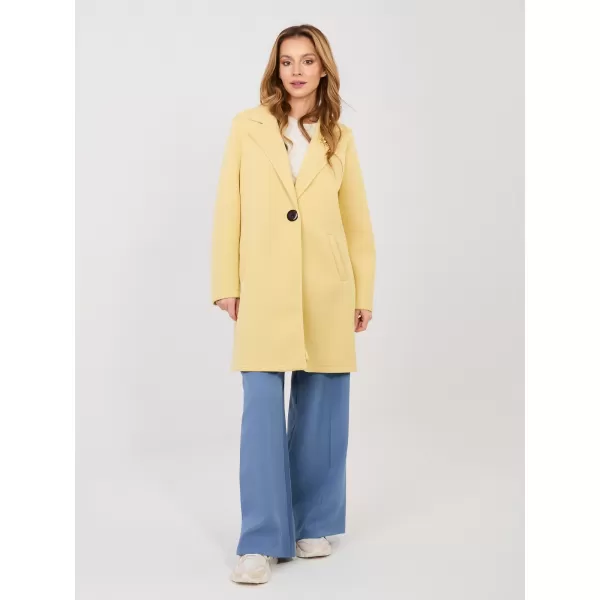  Dámský kabát RUE PARIS IT-PL-FL8153-1.04 BRIGHT YELLOW 
