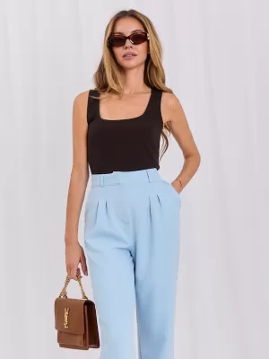Dámský top RUE PARIS RV-TP-A1464.75 DARK BROWN