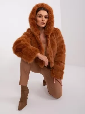 Dámská bunda WOOL FASHION ITALIA AT-KR-2378.96P LIGHT BROWN
