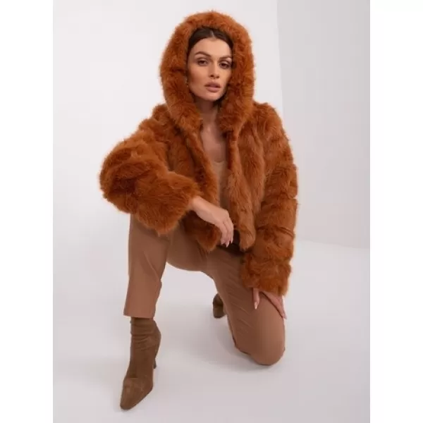  Dámská bunda WOOL FASHION ITALIA AT-KR-2378.96P LIGHT BROWN 