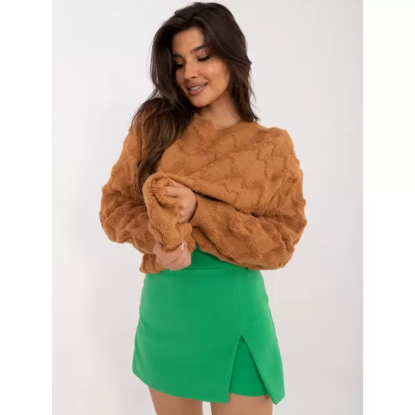  Dámský svetr WOOL FASHION ITALIA AT-SW-2361.61 LIGHT BROWN 