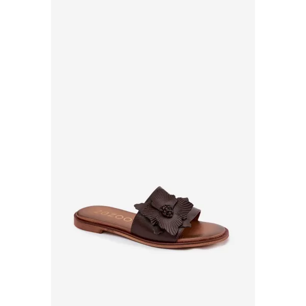  Dámské pantofle ZAZOO 40477 CHOCOLATE 