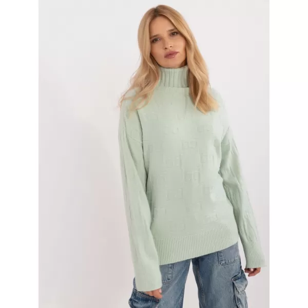  Dámský svetr WOOL FASHION ITALIA AT-SW-2342-1.35 PISTACHIO 
