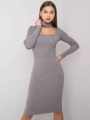 Dámské šaty OCH BELLA TW-SK-BI-ZS5178.84 DARK GREY