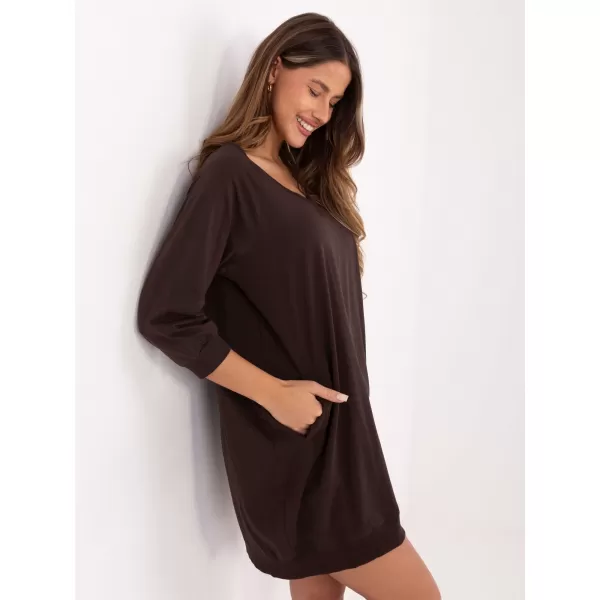  Dámské šaty BASIC FEEL GOOD RV-SK-7203.35P DARK BROWN 