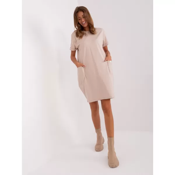  Dámské šaty RUE PARIS RV-SK-8724-1.91 BEIGE 