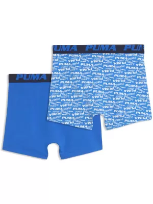 Dětské boxerky PUMA BOYS SCATTERED LOGO PRINT BOXERS 2P 94780302 BLUE/NAVY