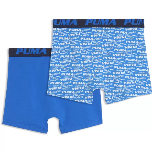  Dětské boxerky PUMA BOYS SCATTERED LOGO PRINT BOXERS 2P 94780302 BLUE/NAVY 