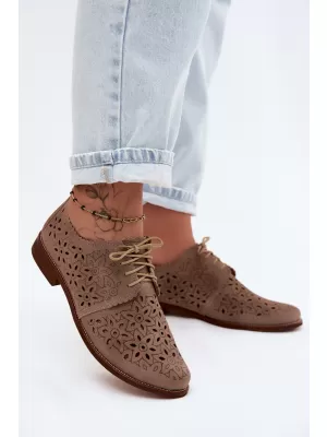 Dámské polobotky ZAZOO 4156/HOGL BEIGE