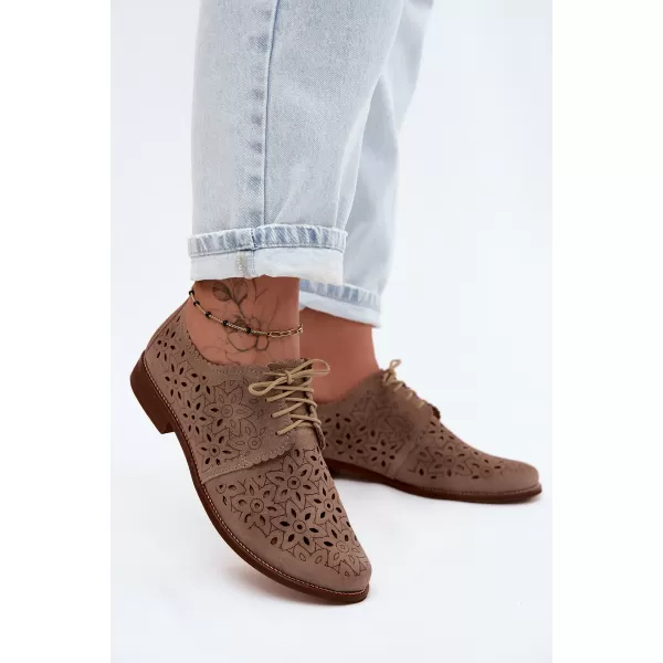  Dámské polobotky ZAZOO 4156/HOGL BEIGE 