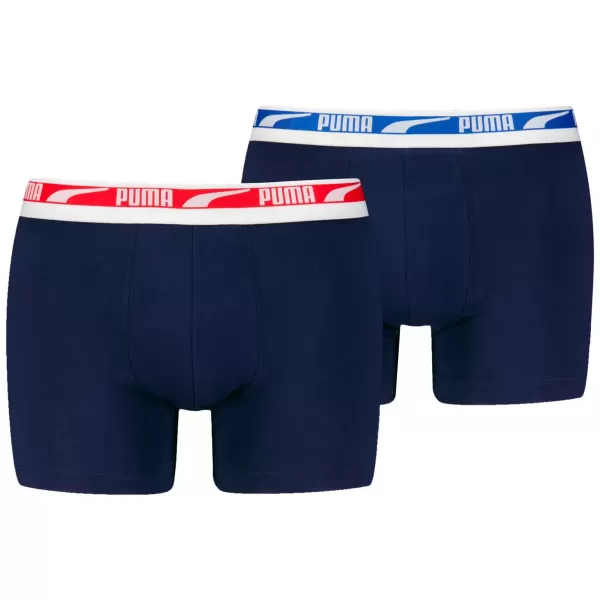  Pánské boxerky PUMA MEN EVERYDAY MULTI LOGO BOXER 2P 93832503 NAVY COMBO 