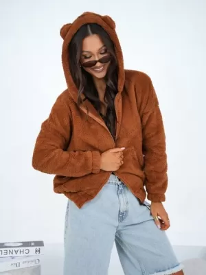 Dámská mikina FACTORY PRICE CS-BL-BT1030.00P LIGHT BROWN
