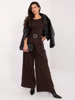 Dámské kalhoty ITALY MODA MI-SP-62440.56 DARK BROWN