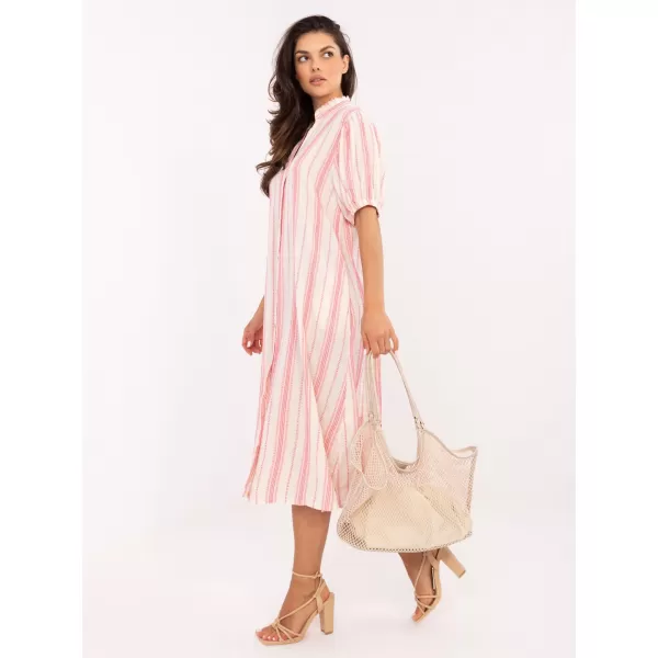  Dámské šaty OCH BELLA TW-SK-BI-2451.84 WHITE-PINK 