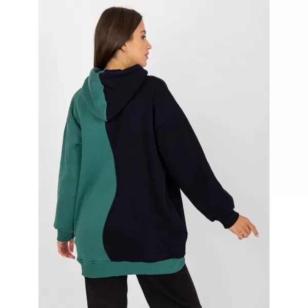  Dámská mikina RUE PARIS RV-BL-8233.32X BLACK AND GREEN 