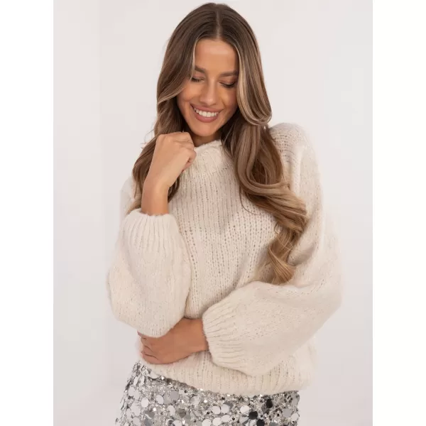  Dámský svetr ITALY MODA MI-SW-1311.31 LIGHT BEIGE 