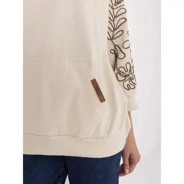  Dámská mikina RUE PARIS RV-BL-A367-1.18P LIGHT BEIGE 