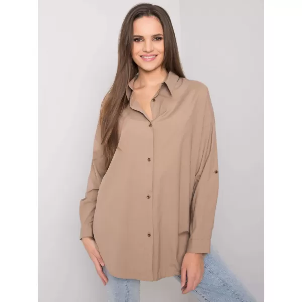  Dámská košile EX MODA EM-KS-004.42 DARK BEIGE 
