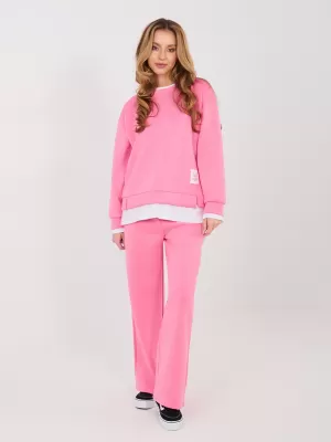 Dámská tepláková souprava RUE PARIS IT-KMPL-22230.64 DARK PINK