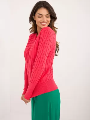 Dámský svetr WOOL FASHION ITALIA AT-SW-2338-2.61 CORAL