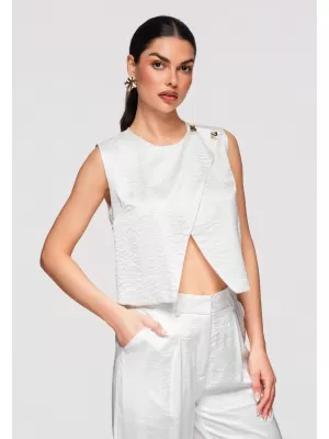 Dámská blůza LARICA OW-TS-E0004 OFF WHITE
