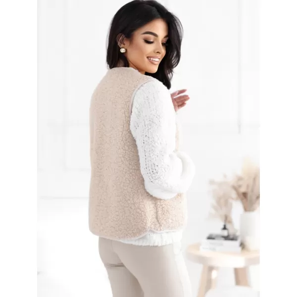  Dámská vesta FACTORY PRICE CS-KZ-1404.99P LIGHT BEIGE 