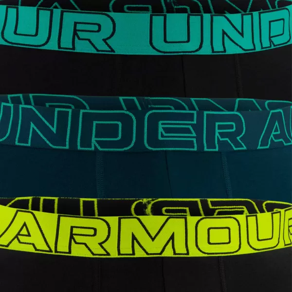  Pánské boxerky UNDER ARMOUR M PERF COTTON 6IN (3KS) 1383889-007 ČERNÁ 