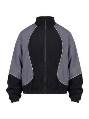 Pánská tepláková bunda URBAN CLASSICS TB8602-07652 BLACK/MAGNET