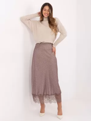 Dámská sukně RUE PARIS MI-SD-4213.52 DARK BEIGE