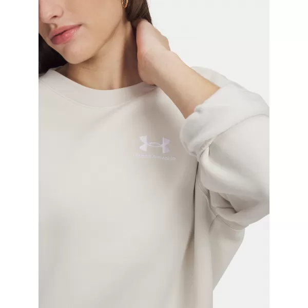  Dámská mikina UNDER ARMOUR ICON FLEECE OS CREW 1379475-110 BÍLÁ 