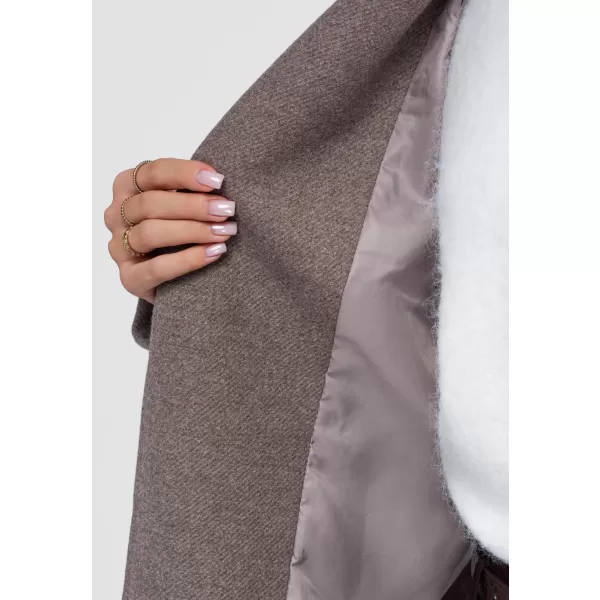  Dámský kabát OMBRE OW-CT-E0006 COFFEE-COLOURED 