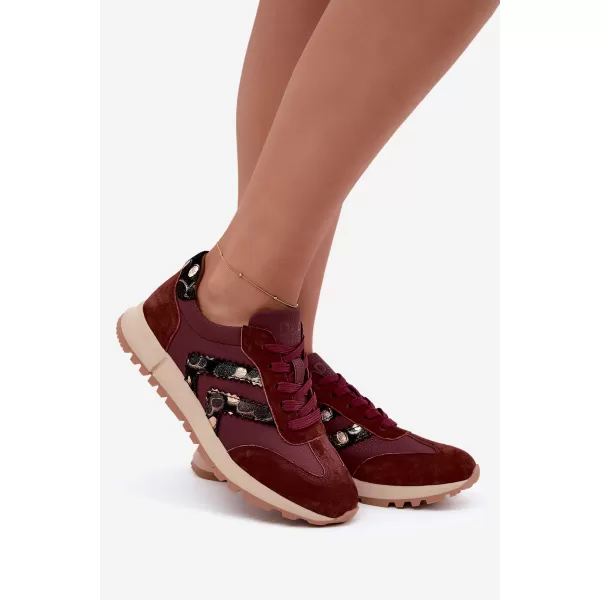  Dámské tenisky D&A GR62-6015 BURGUNDY 