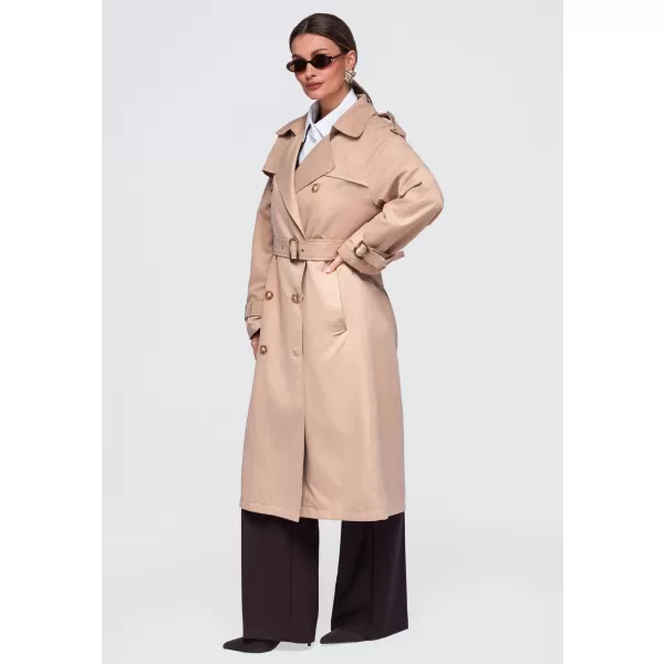  Dámský kabát OMBRE OW-COLC-0121 BEIGE 