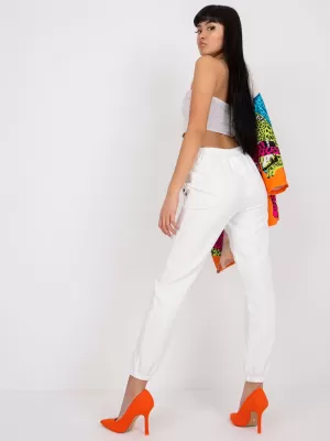Dámské kalhoty ITALY MODA DHJ-SP-15832.64 WHITE
