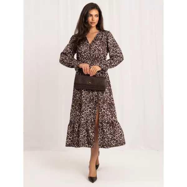  Dámské šaty ITALY MODA MI-SK-1061.86 BLACK AND BEIGE 