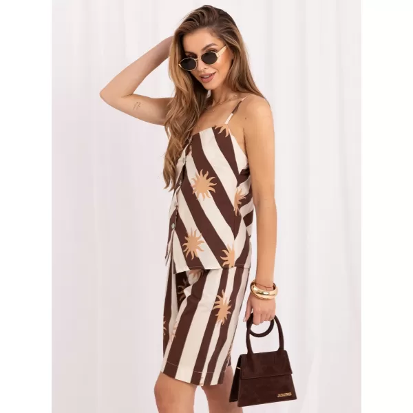  Dámský top ITALY MODA IT-TP-FL10901YGM.27 BROWN 