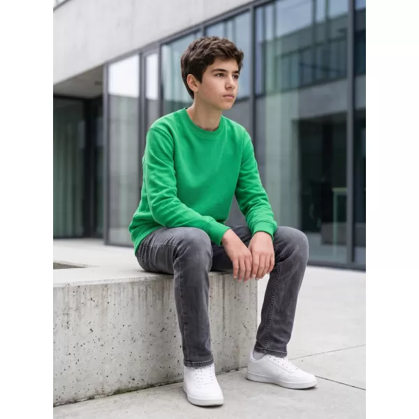  Dětská mikina MALFINI CREW 427 STŘEDNĚ ZELENÁ 