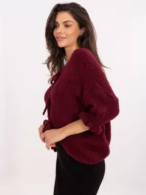 Dámský svetr ITALY MODA MI-SW-2911.91 BURGUNDY