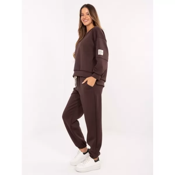  Dámský komplet ITALY MODA MI-KMPL-M5879.86 DARK BROWN 