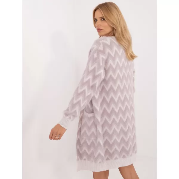  Dámský kardigan WOOL FASHION ITALIA AT-SW-2340-A.00 BRIGHT PURPLE 