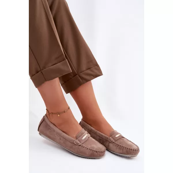  Dámské mokasíny S.BARSKI LR61-7029 DARK BROWN 