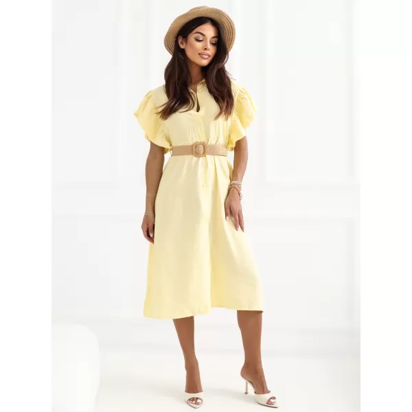  Dámské šaty ITALY MODA MI-SK-82970.86 BRIGHT YELLOW 