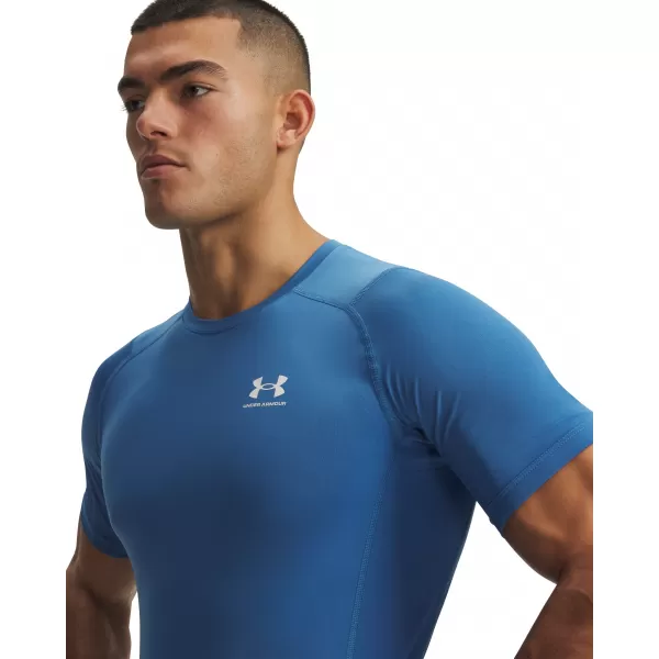  Pánské triko UNDER ARMOUR HG ARMOUR COMP SS 1361518-430 MODRÁ 
