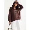 Dámská mikina RUE PARIS RV-BL-A1220.11 DARK BROWN