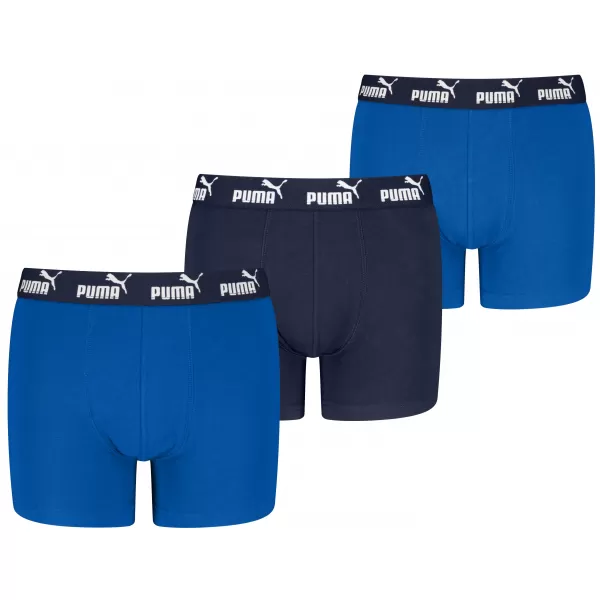  Dětské boxerky PUMA ELEMENTS BOYS BASIC BOXERS 3P 93896307 BLUE COMBO 