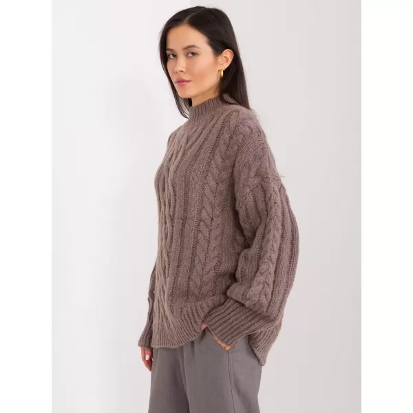  Dámský svetr WOOL FASHION ITALIA AT-SW-2363-2.11P BROWN 